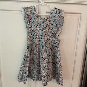 Petit Peony floral pinny dress